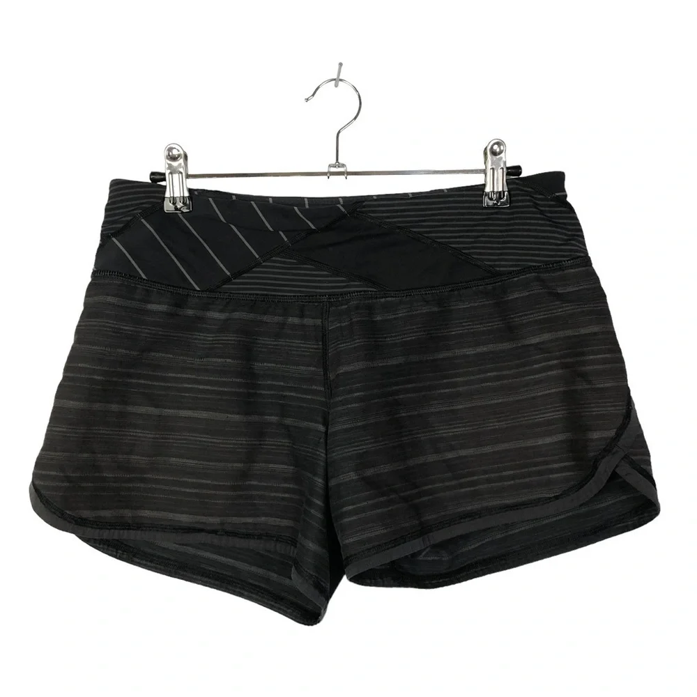 Lululemon RARE Groovy Run Wee Are From Space September‎ Black Athletic Shorts 8
